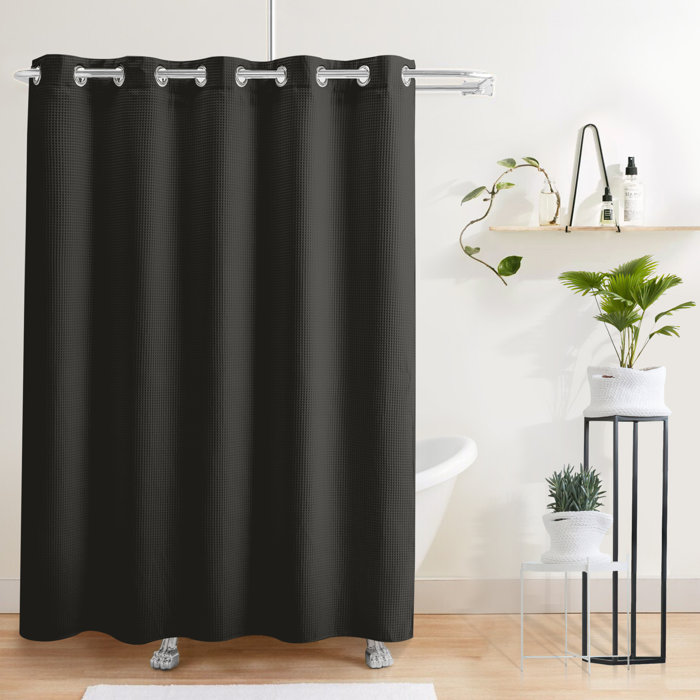 Black Bathroom Accessories Set 23 Pieces - Waffle Shower